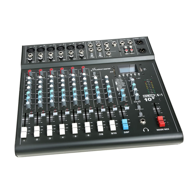 Studiomaster Club XS 10+ 8CH Analogue DSP Mixer 8 Inputs / 4 Mic / 2 Stereo