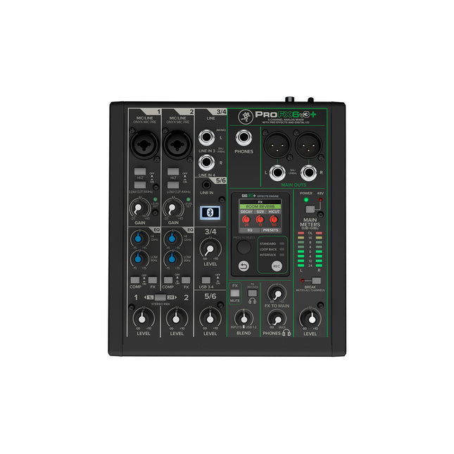 Mackie ProFX6v3+ 6ch Professional Effects Mixer with USB + Bluetooth