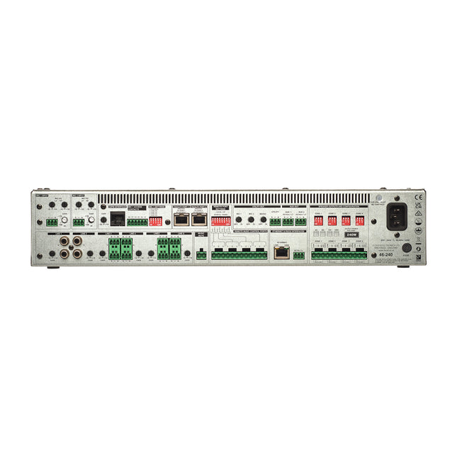 Cloud 46-240 4-Zone Mixer Amp 6-Line/2-Mic I/P 4x240W 4Ω/100V 2U