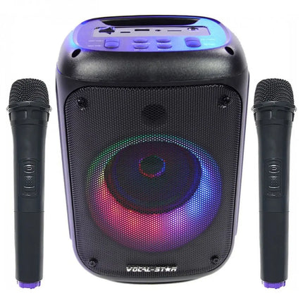 Vocal-Star VS-275BT Portable Bluetooth Karaoke Machine & 2 Mics 